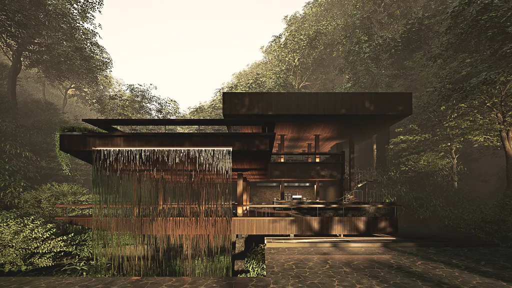 Waterfall Cafe — design visualisation, image 1